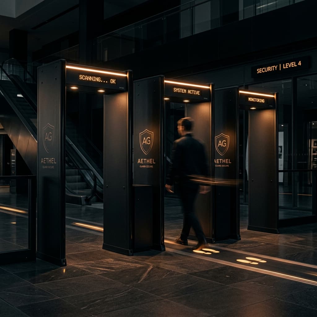 Walk-Through Metal Detector Security Array